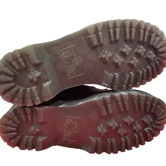 Dr. Martens Devon Heart Buckle Leather Platform Boots Black, Size US 6 - Picture 6 of 11